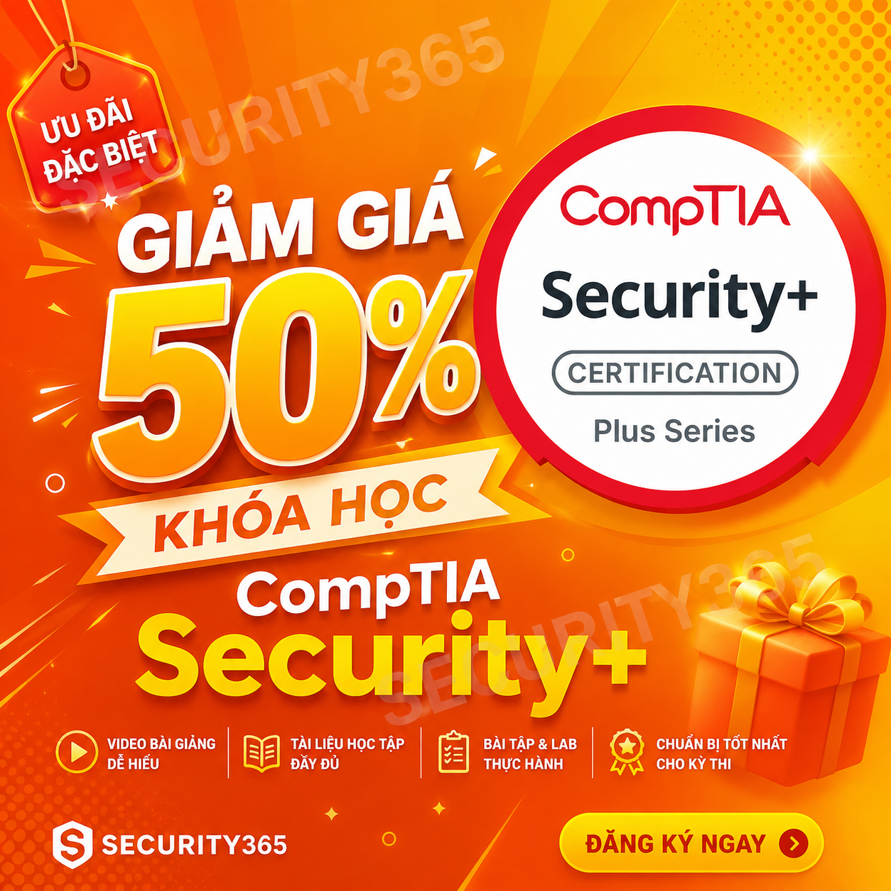 DEAL OF THE DAY – COMPTIA SECURITY+ ONLINE SY0-701 (50% OFF) - KÈM CERTMASTER LEARN + LAB